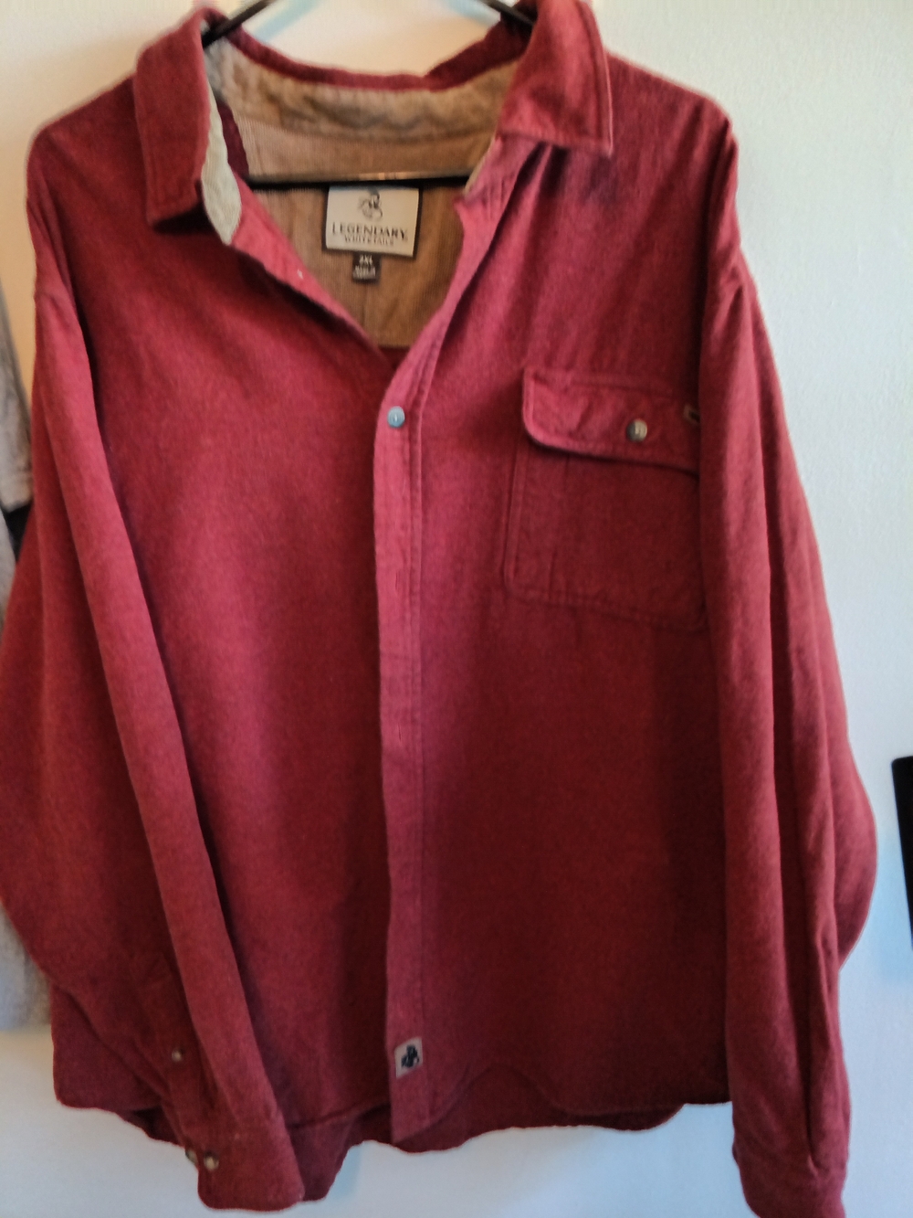 Legendary Whitetails Men's Brick Red Sherpa-Lined Shirt Jacket